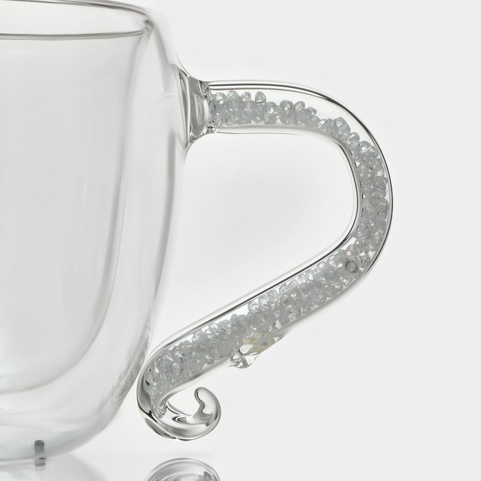 Кружка стеклянная с двойными стенками Magistro «Даймонд», 200 мл Кружка стеклянная с двойными стенками Magistro «Даймонд», 200 мл