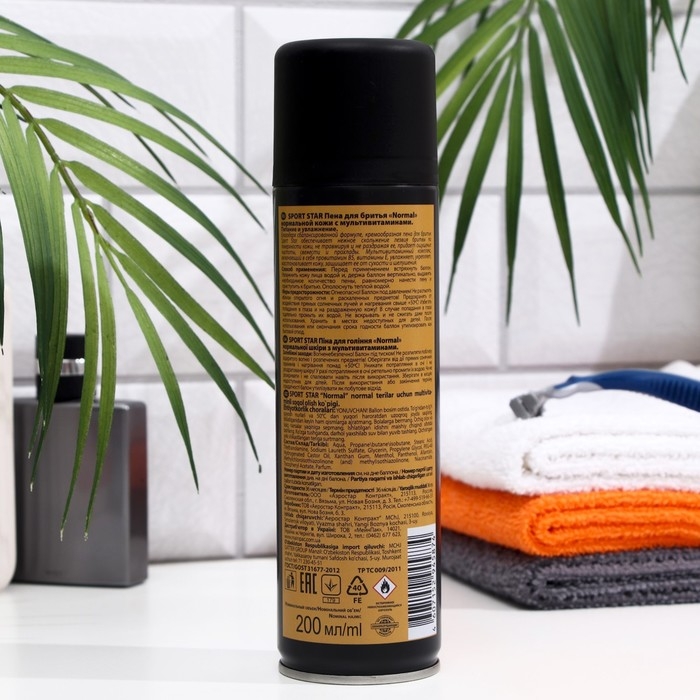 Пена для бритья Sport Star Normal, для нормальной кожи, 200 мл Пена для бритья Sport Star Normal, для нормальной кожи, 200 мл