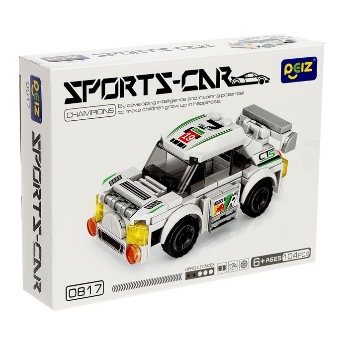 Конструктор Гонка &laquo;Спорткар&raquo;, 104 детали