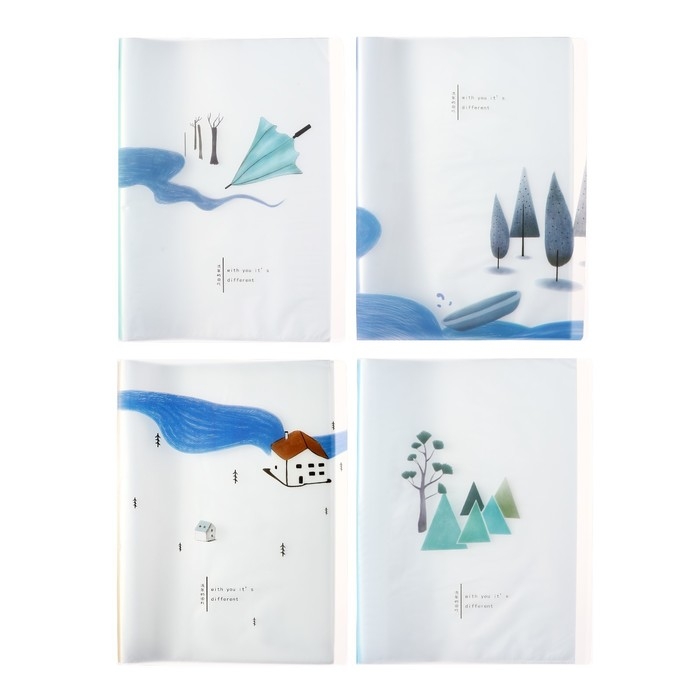 Папка формат А4, с 60 прозрачными файлами, Река МИКС Река Папка формат А4, с 60 прозрачными файлами, Река МИКС Река