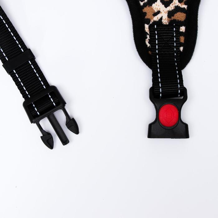 Шлейка К7 мягкая светоотражающая, размер XL, ОГ 74-92 см, вес 28-47,5 кг, леопард Шлейка К7 мягкая светоотражающая, размер XL, ОГ 74-92 см, вес 28-47,5 кг, леопард