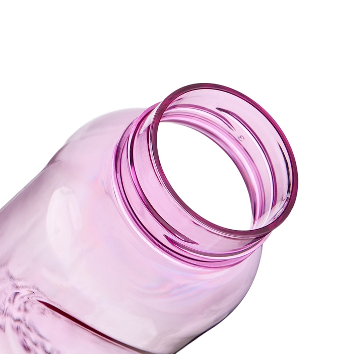 Бутылка для воды спортивная, 650 мл,  Бутылка для воды спортивная, 650 мл, "Флорес", 4.7 х 22 х 7 см, сиреневая