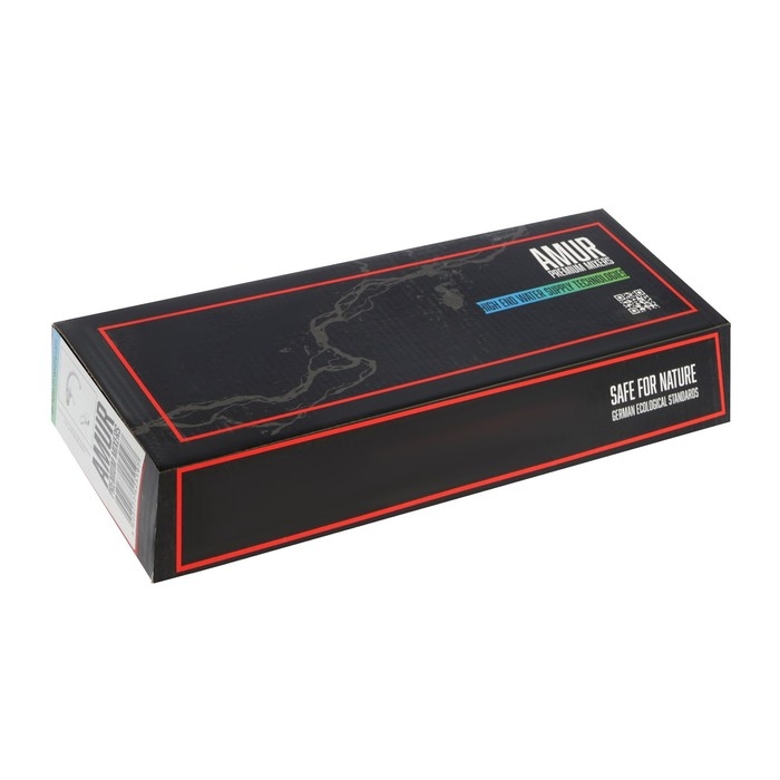 Смеситель для кухни Смеситель для кухни "АМУР" BY 3010-01 W L5014, однорычажный, гайка, картридж 40 мм, белый