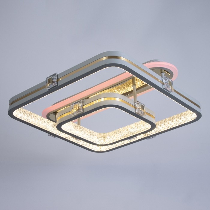 Люстра с ПДУ Люстра с ПДУ "Люминара" 2хLED 106Вт 3000-6000К RGB серый золотой 50х47х16см