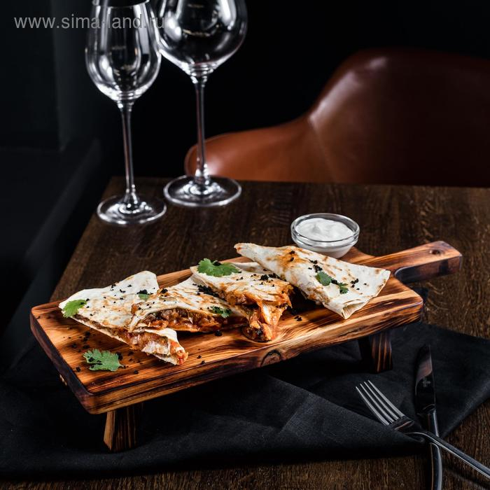 Доска разделочная, для подачи на ножках из натурального кедра Mаgistrо, 38×17×6,5 см, обожжённая Доска разделочная, для подачи на ножках из натурального кедра Mаgistrо, 38×17×6,5 см, обожжённая