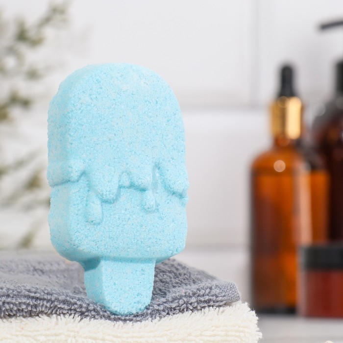 Бомбочка для ванны Бомбочка для ванны "Мороженка" с ароматом ванили, 90 гр, голубая