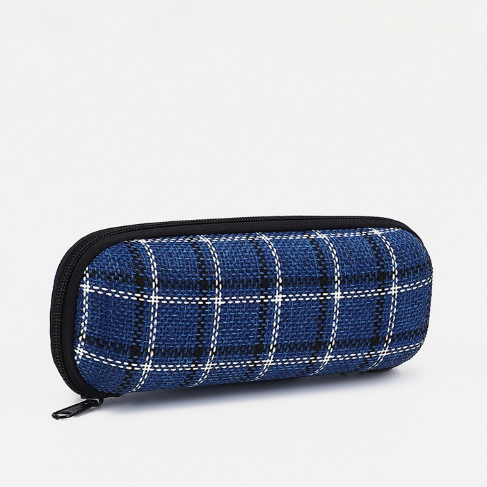 Футляр для очков на молнии, длина 16 см, цвет синий Футляр для очков на молнии, длина 16 см, цвет синий