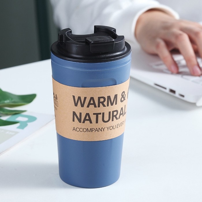 Термокружка, 420 мл,  Casual , сохраняет тепло 2 ч, синяя