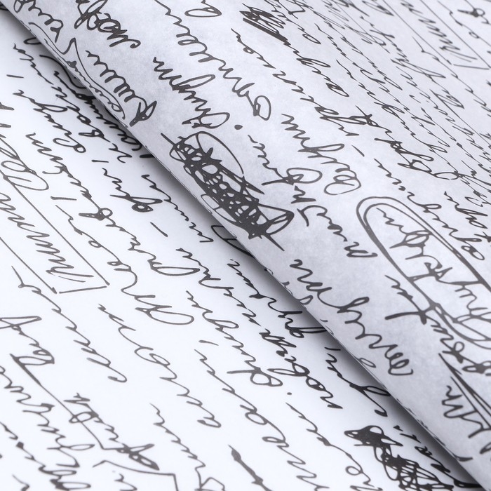 Бумага парафинированная жиростойкая  Бумага парафинированная жиростойкая "Рукопись", 0,38х10 м