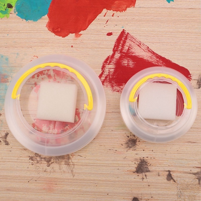 Стакан для кистей складной d=8,5 см, с губкой, прозрачный с ручкой Стакан для кистей складной d=8,5 см, с губкой, прозрачный с ручкой