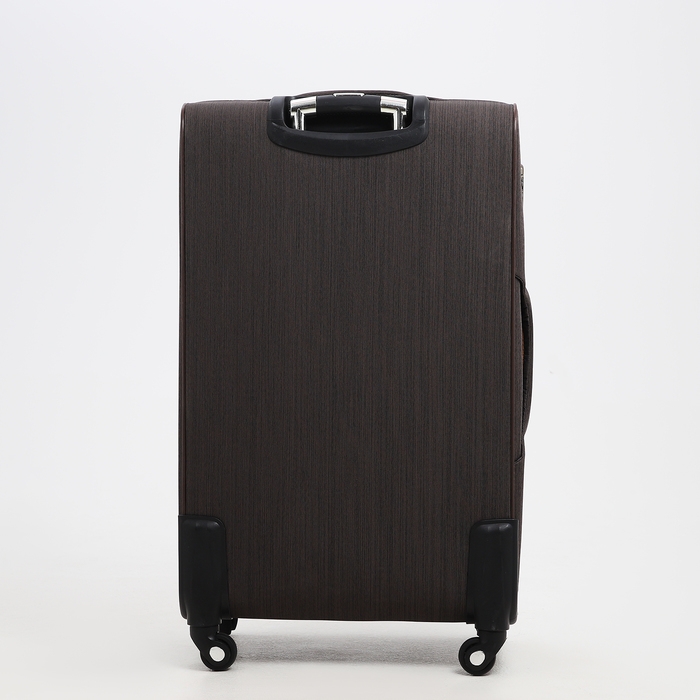 Чемодан большой 95 л (L), отдел на молнии, с расширением, кодовый замок, 4 колеса, наружный карман, цвет коричневый Чемодан большой 95 л (L), отдел на молнии, с расширением, кодовый замок, 4 колеса, наружный карман, цвет коричневый