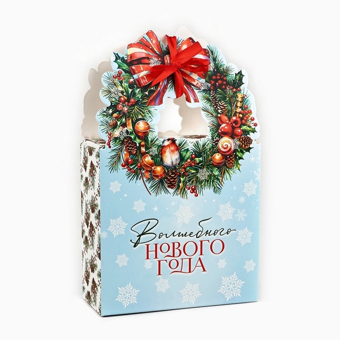 Коробка новогодняя складная «Волшебного Нового года» 12.3 х 21 х 5.3 см, Новый год Коробка новогодняя складная «Волшебного Нового года» 12.3 х 21 х 5.3 см, Новый год