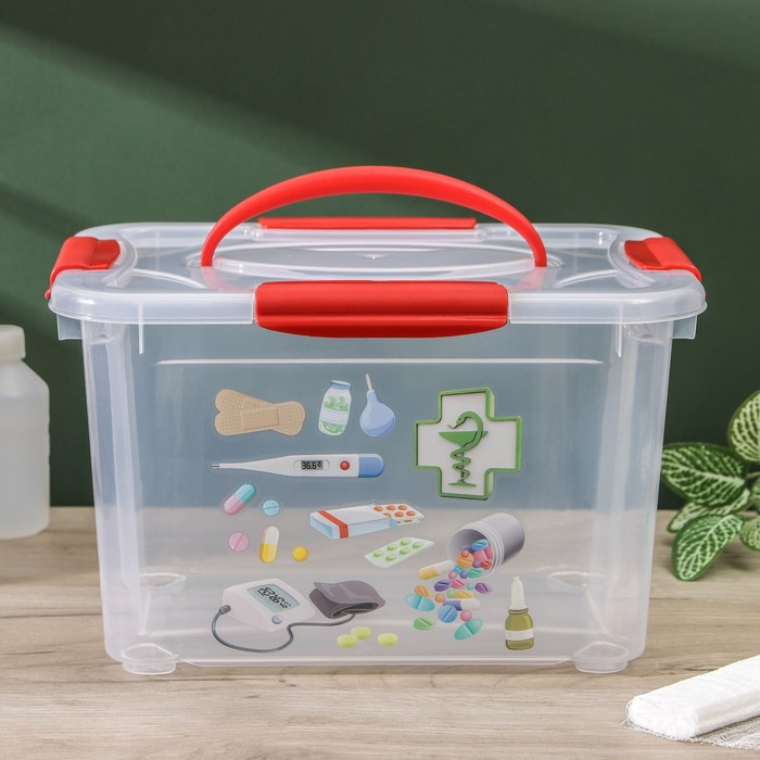 Короб для хранения econova «Аптечка», 5,5 л, рисунок МИКС Короб для хранения econova «Аптечка», 5,5 л, рисунок МИКС