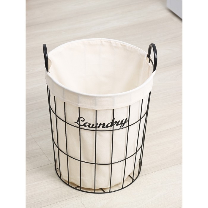 Корзина для белья Доляна «Лофт», 35×40 см Корзина для белья Доляна «Лофт», 35×40 см