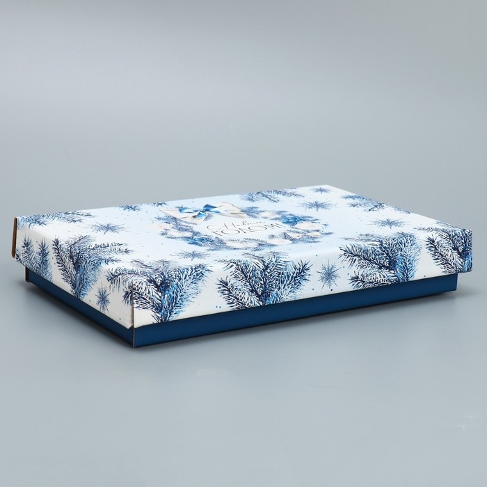 Коробка подарочная новогодняя складная «Новогодний венок», 25.5 х 15 х 4 см, Новый год Коробка подарочная новогодняя складная «Новогодний венок», 25.5 х 15 х 4 см, Новый год