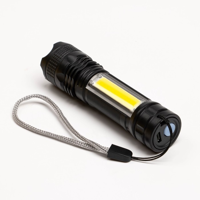 Фонарь ручной аккумуляторный, 400 мАч, 1 Вт, LED, COB, 3 режима Фонарь ручной аккумуляторный, 400 мАч, 1 Вт, LED, COB, 3 режима