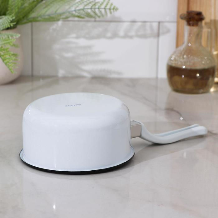 Ковш эмалированный, 600 мл, без деколи, цвет белый Ковш эмалированный, 600 мл, без деколи, цвет белый