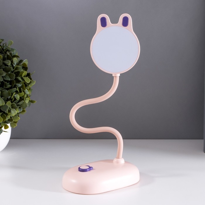 Лампа настольная  Лампа настольная "Мими" LED 3Вт диммер USB  розовый 8х12,5х32 см RISALUX