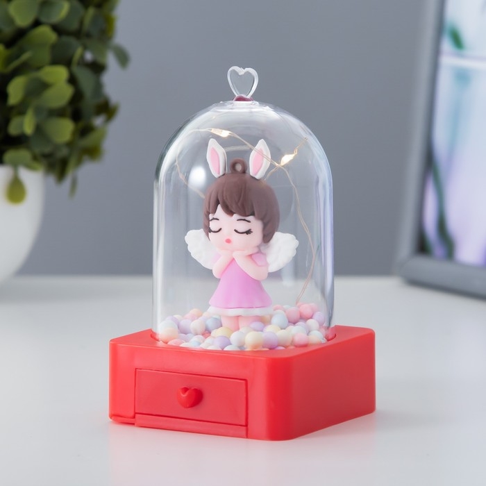 Ночник колба Ночник колба "Ангелочки" LED от батареек 3хLR1130 МИКС 7х7х11,5 см RISALUX