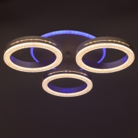 Светильник с ПДУ 74651/3+1 LED 75Вт диммер 3000-6000К белый 45х45х9 см BayerLux