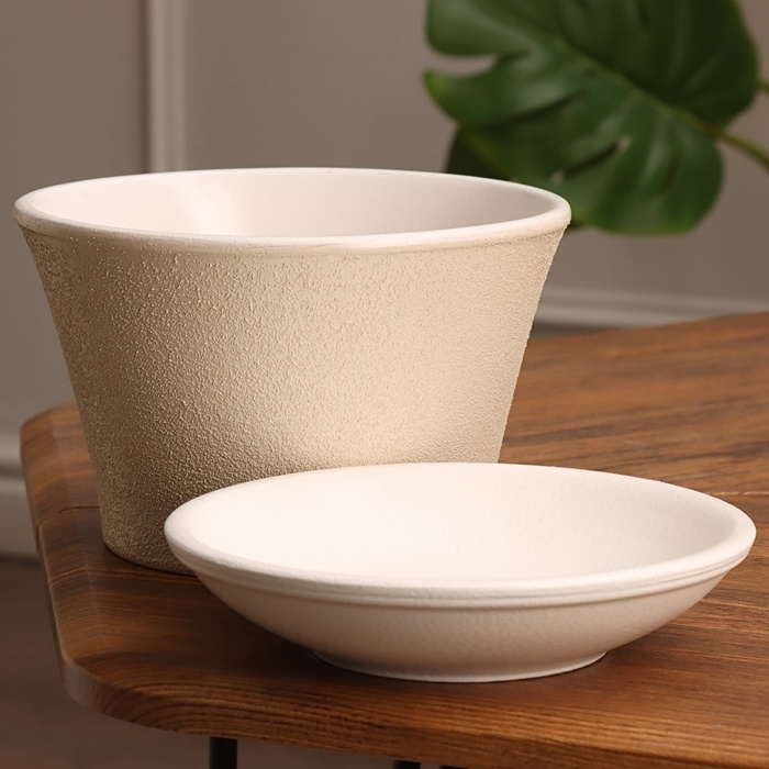 Горшок цветочный Горшок цветочный "Мессина" с подставкой 1,4 л