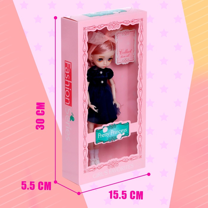 Кукла модная шарнирная «Лола» в платье, МИКС Кукла модная шарнирная «Лола» в платье, МИКС