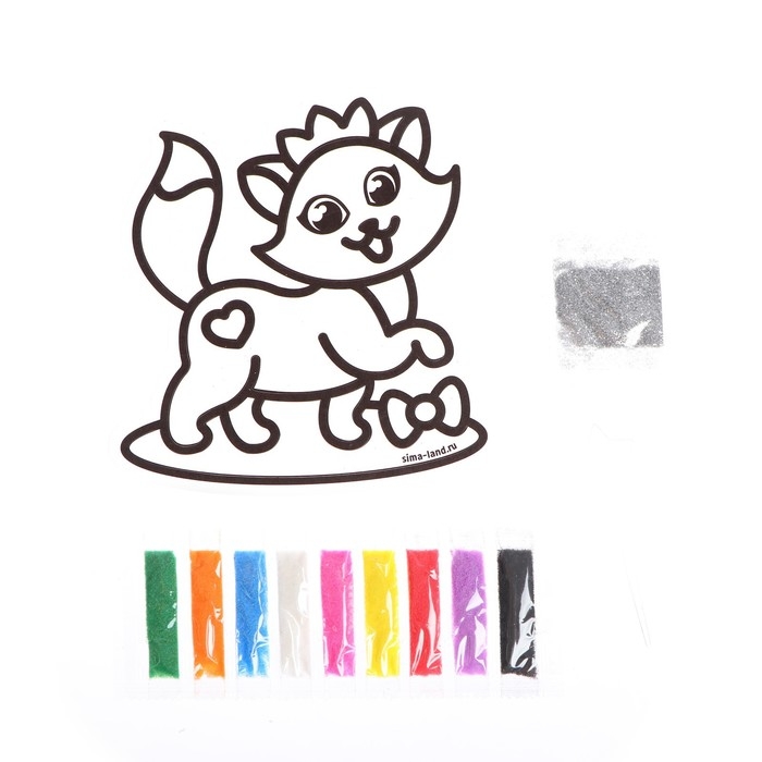 Фреска форменная с блёстками «Кошечка» Фреска форменная с блёстками «Кошечка»