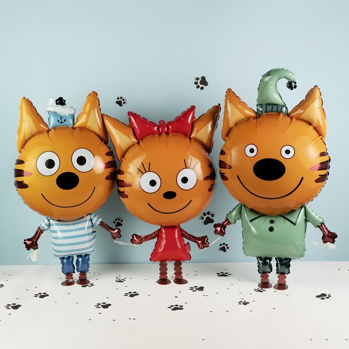 Шар фольгированный 43 Шар фольгированный 43" «Три кота. Компот», ходячая фигура