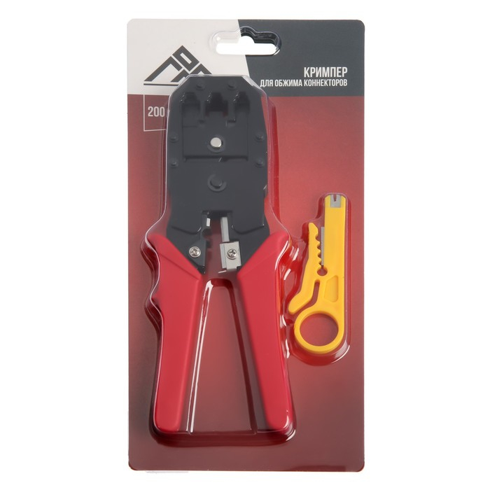 Кримпер ЛОМ, 200 мм, для обжима компьютерных RJ-45 и телефонных RJ-11/12 клемм Кримпер ЛОМ, 200 мм, для обжима компьютерных RJ-45 и телефонных RJ-11/12 клемм