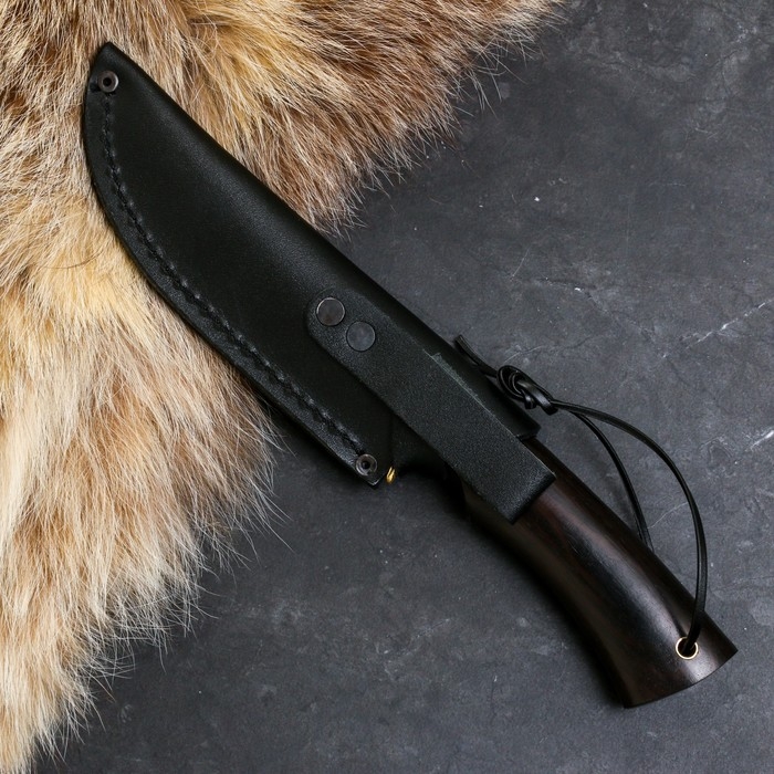 Нож кавказский Нож кавказский "Сыч" с ножнами, гарда -латунь, сталь - 65х13, рукоять - бук