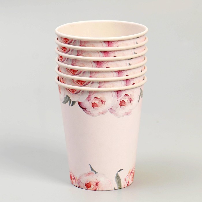 Набор бумажной посуды одноразовый Нежные пионы» Набор бумажной посуды одноразовый Нежные пионы»