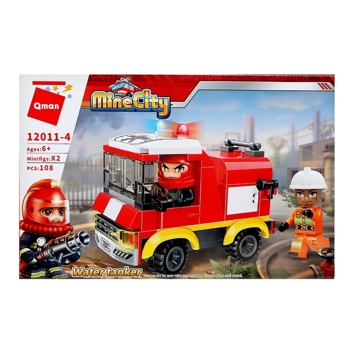 Конструктор блочный для мальчиков Пожарные «Огнеборцы», 108 деталей Конструктор блочный для мальчиков Пожарные «Огнеборцы», 108 деталей