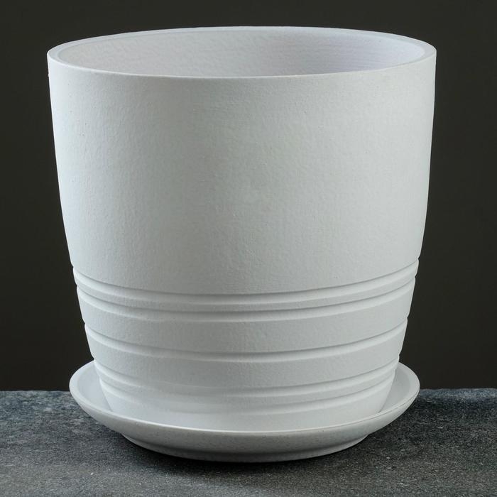 Горшок цветочный 4 л Престиж белый №1 Горшок цветочный 4 л Престиж белый №1