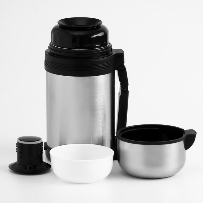 Термос с широким горлом универсальный, 1 л, на ремне, до 10 ч, 12.5 х 23.5 см Термос с широким горлом универсальный, 1 л, на ремне, до 10 ч, 12.5 х 23.5 см