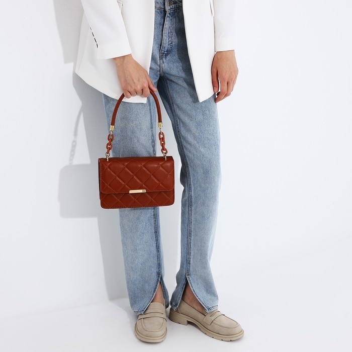 Сумка-мессенджер на магните, цвет рыжий Сумка-мессенджер на магните, цвет рыжий