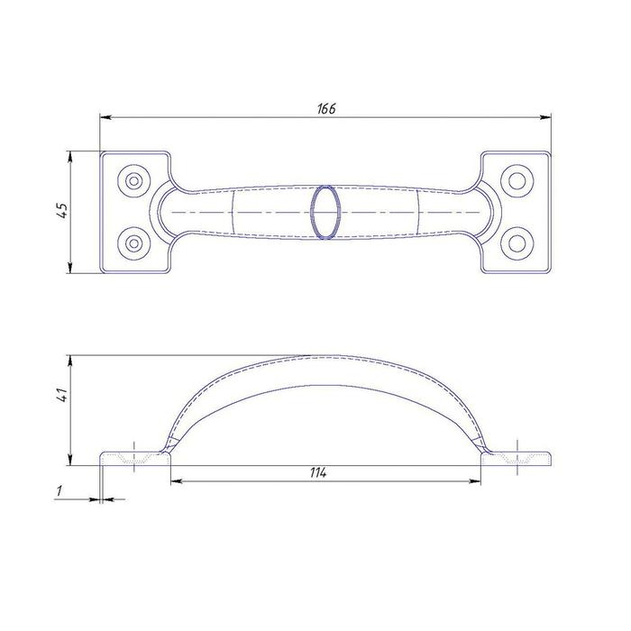 Ручка-скоба РС-120, покрытие цинк Ручка-скоба РС-120, покрытие цинк