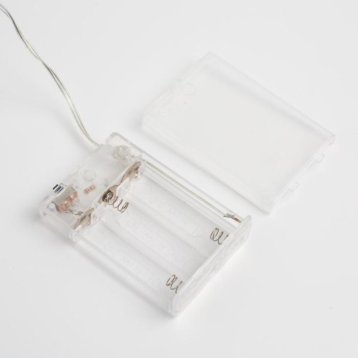 Гирлянда «Нить» 5 м роса, IP20, серебристая нить, 50 LED, 2 режима, батарейки AAх3 (нет в комплекте), свечение тёплое белое / мульти Гирлянда «Нить» 5 м роса, IP20, серебристая нить, 50 LED, 2 режима, батарейки AAх3 (нет в комплекте), свечение тёплое белое / мульти