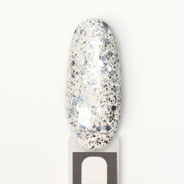 Гель лак для ногтей, «GLITTER FLASH», 3-х фазный, 8мл, LED/UV, цвет прозрачный/серебристый (01) Гель лак для ногтей, «GLITTER FLASH», 3-х фазный, 8мл, LED/UV, цвет прозрачный/серебристый (01)
