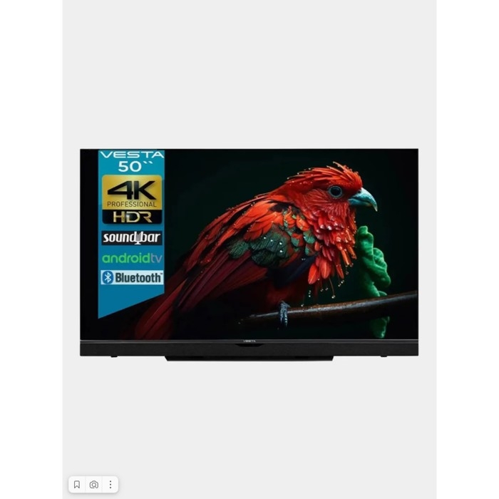 Телевизор VESTA V50MUA7500, 50 Телевизор VESTA V50MUA7500, 50",3840x2160,DVB-T2/C/S2,HDMI 3,USB 2,Smart TV,саундабр,чёрный
