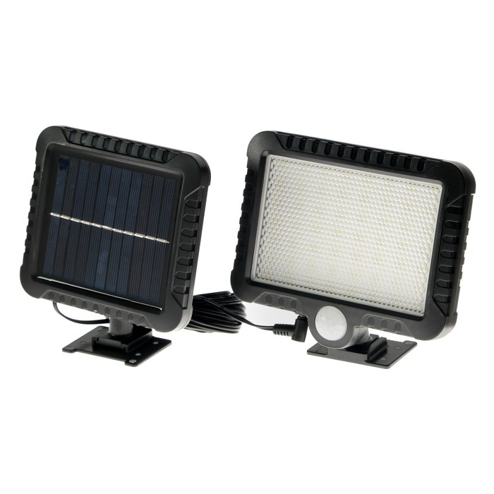 Светодиодный прожектор на солнечной батарее 10 Вт, выносная панель, 15 × 11 × 4 см, 6500К Светодиодный прожектор на солнечной батарее 10 Вт, выносная панель, 15 × 11 × 4 см, 6500К