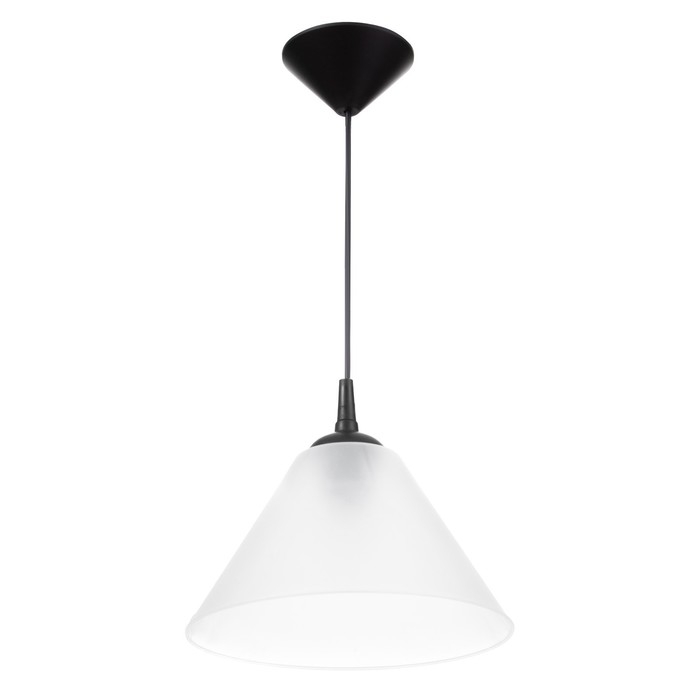 Подвес  Подвес "Конус" 1х15Вт Е27 МОДЕЛЬ: BR 00272 черный/прозрачный 25х25х15см