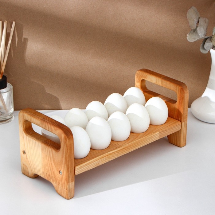 Пасхальный набор Adelica, подставка для яиц на ножках 10 ячеек, термонаклейки 7 шт, берёза Пасхальный набор Adelica, подставка для яиц на ножках 10 ячеек, термонаклейки 7 шт, берёза