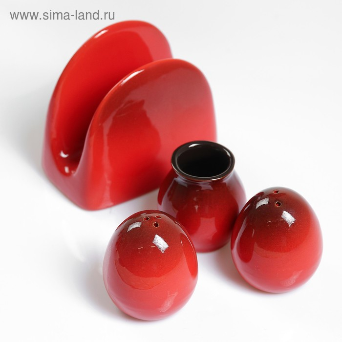 Набор для специй  Набор для специй "Премиум Макси" 8 предметов, красный