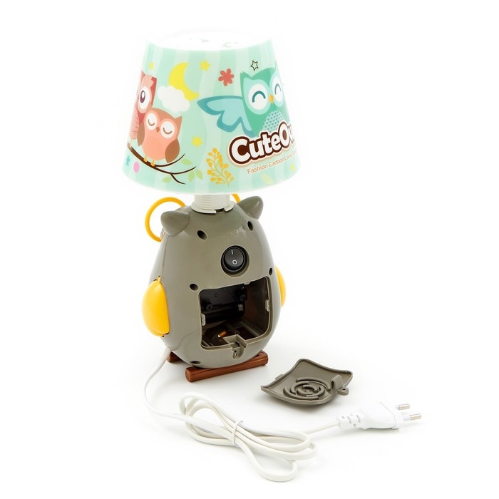 Часы с подсветкой Часы с подсветкой "Совушка" детские настольные, плавный ход, на батарейках АА