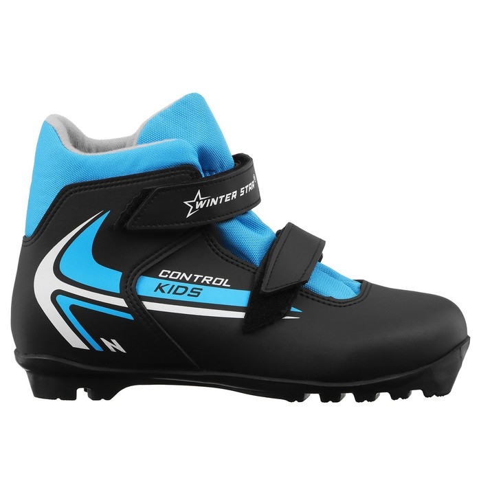Ботинки лыжные детские Winter Star control kids, NNN, р. 37, цвет чёрный/голубой