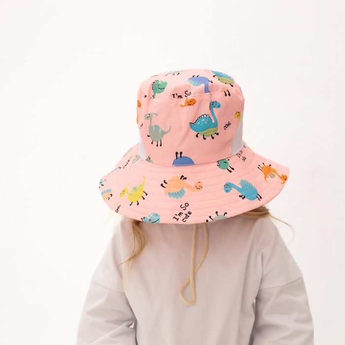 Панама детская MINAKU Панама детская MINAKU "Дино", цв, розовый, р-р 54