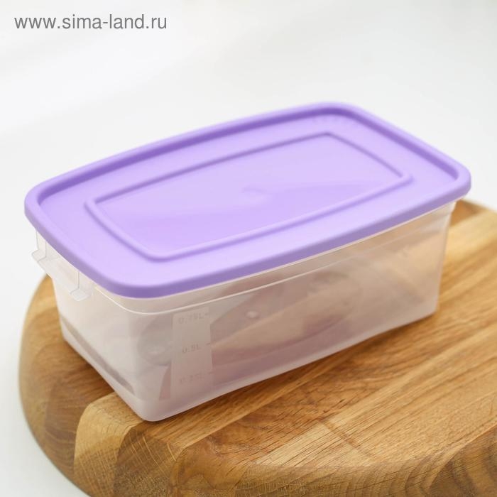 Контейнер для продуктов «Каскад», 1 л, прозрачный, крышка микс Контейнер для продуктов «Каскад», 1 л, прозрачный, крышка микс