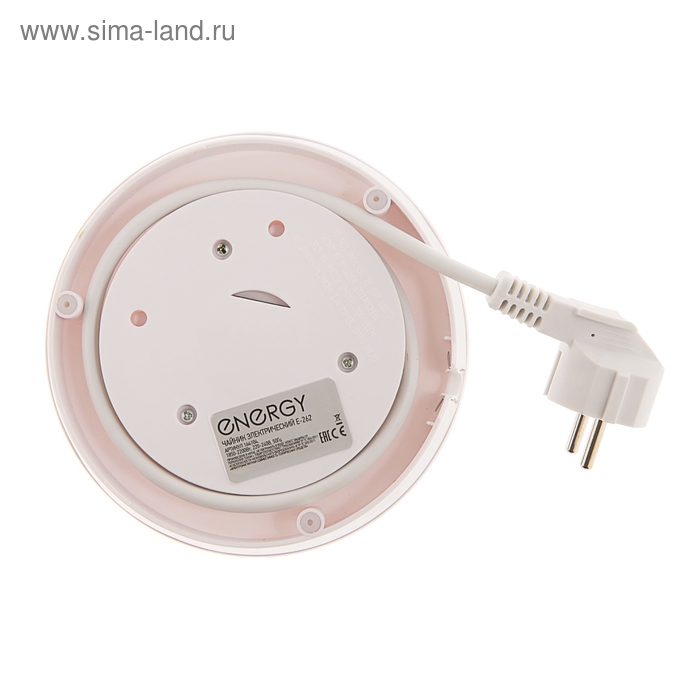 Чайник электрический ENERGY E-262, стекло, 1.7 л, 2200 Вт, белый Чайник электрический ENERGY E-262, стекло, 1.7 л, 2200 Вт, белый