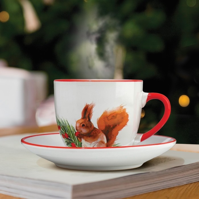 Новый год. Чайная пара «Новогодняя сказка», 250 мл Новый год. Чайная пара «Новогодняя сказка», 250 мл