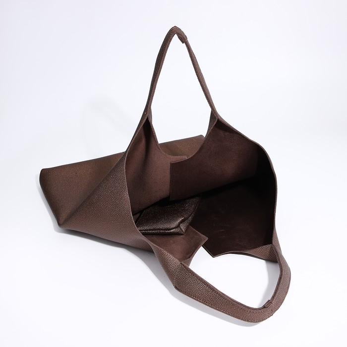 Сумка-шопер женская, TEXTURA, большой размер, цвет бронзовый